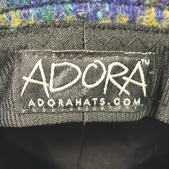 Adora Blue Tweed Plaid Bucket Hat - Picture 2 of 5